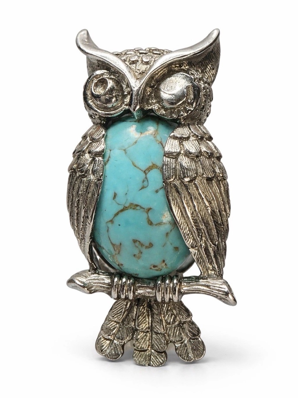 Beau Sterling Vintage Owl Brooch